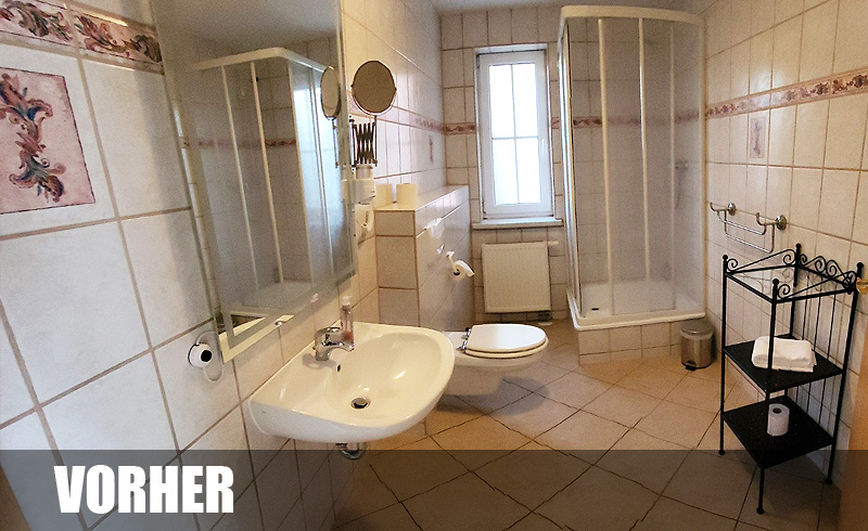 Badezimmer vor Renovierung