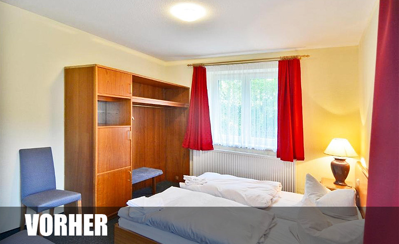 Schlafzimmer vor Renovierung